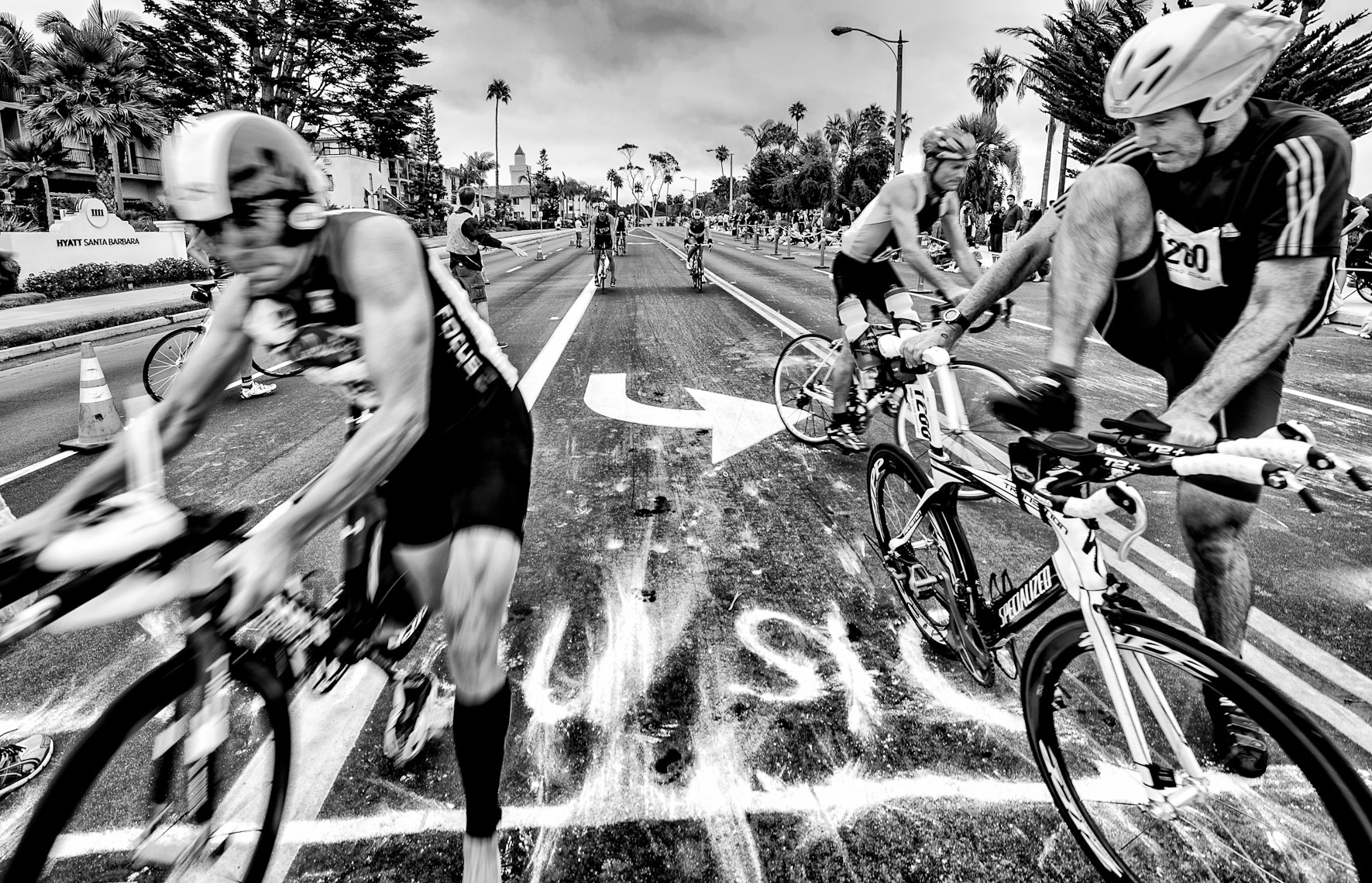 Kevin Steele - cyclists transition during a triathlon