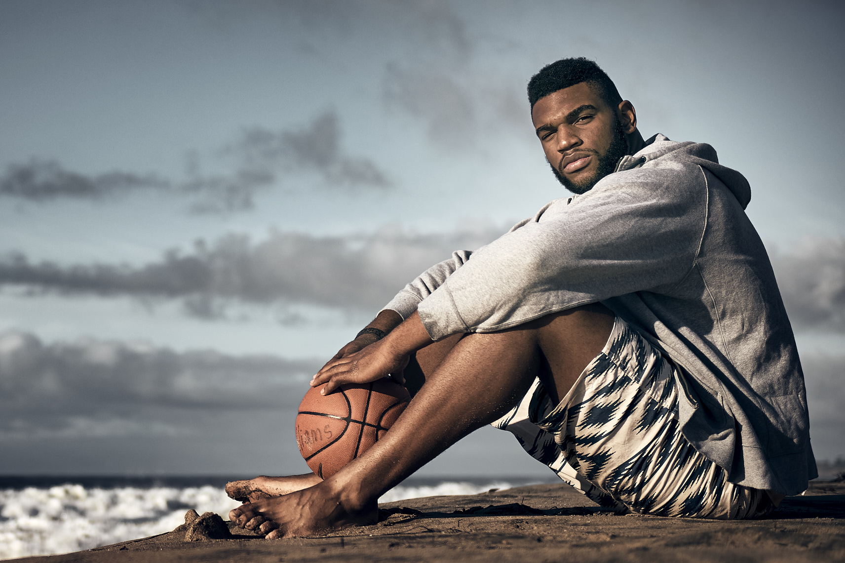 Kevin Steele -  an NBA basketball player on the beach
