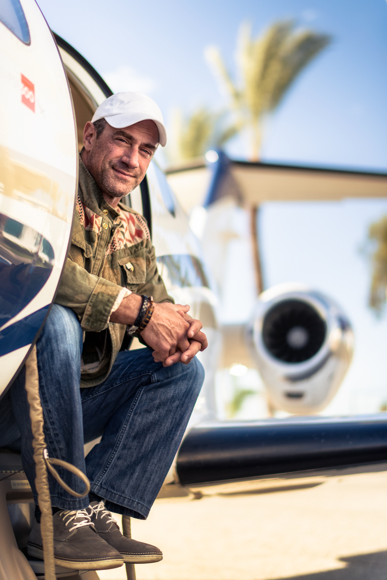 Kevin Steele - portrait of actor Chris Malone and his jet
